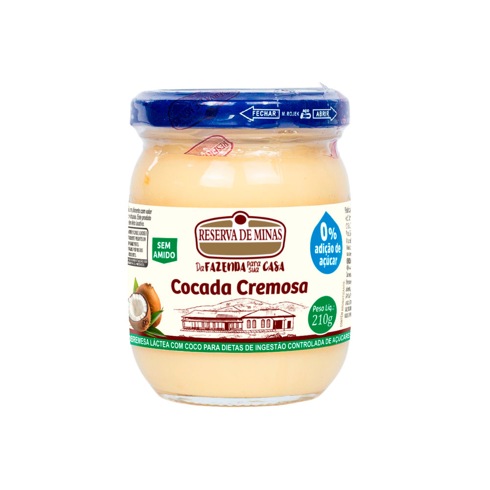Cocada Cremosa Zero Adição de Açúcares Reserva de Minas - 210g